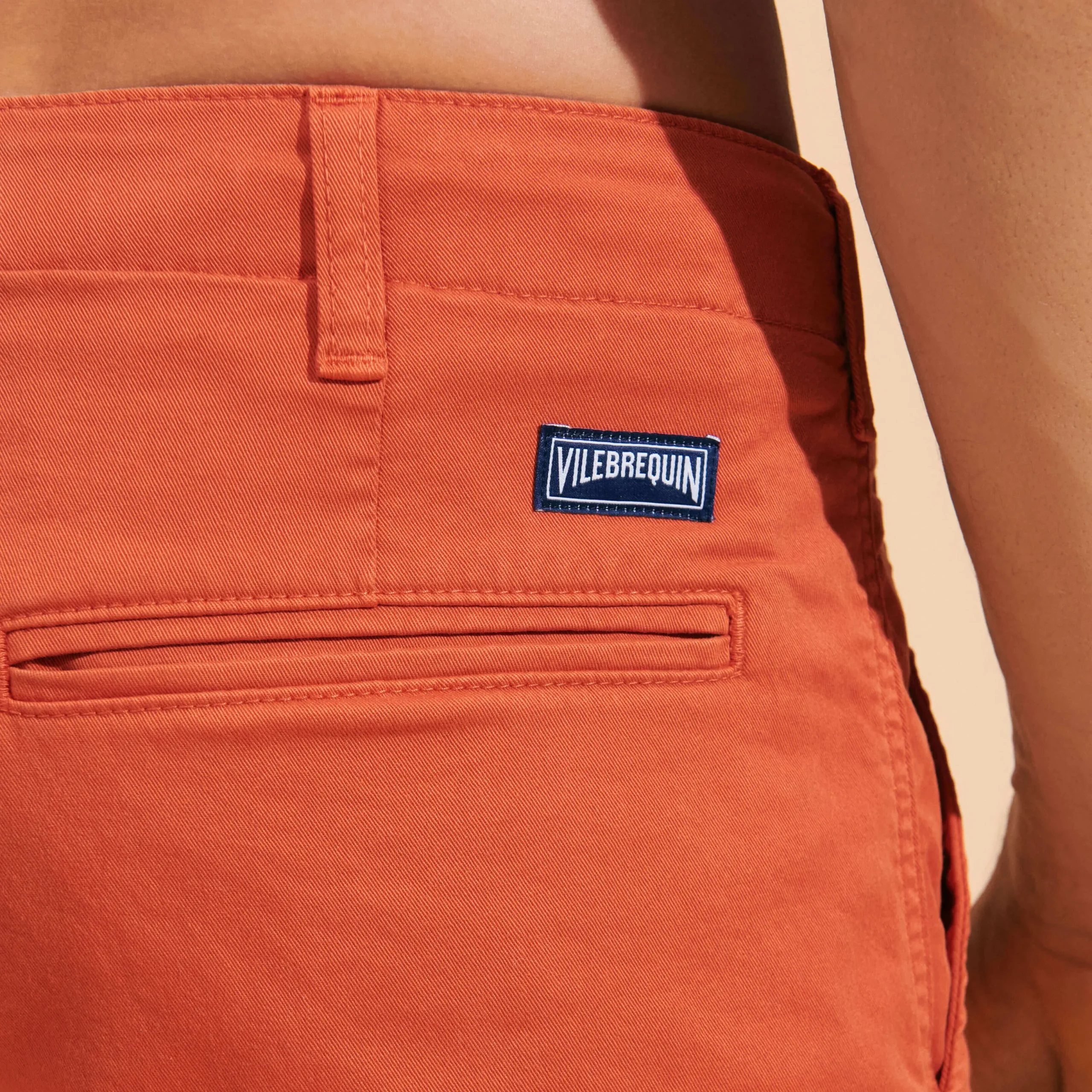 Sale Vilebrequin Men Bermuda Solid Rust/Orange