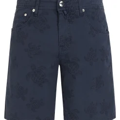 Outlet Vilebrequin Men Bermuda Trunks Ronde Des Tortues Navy/Blue