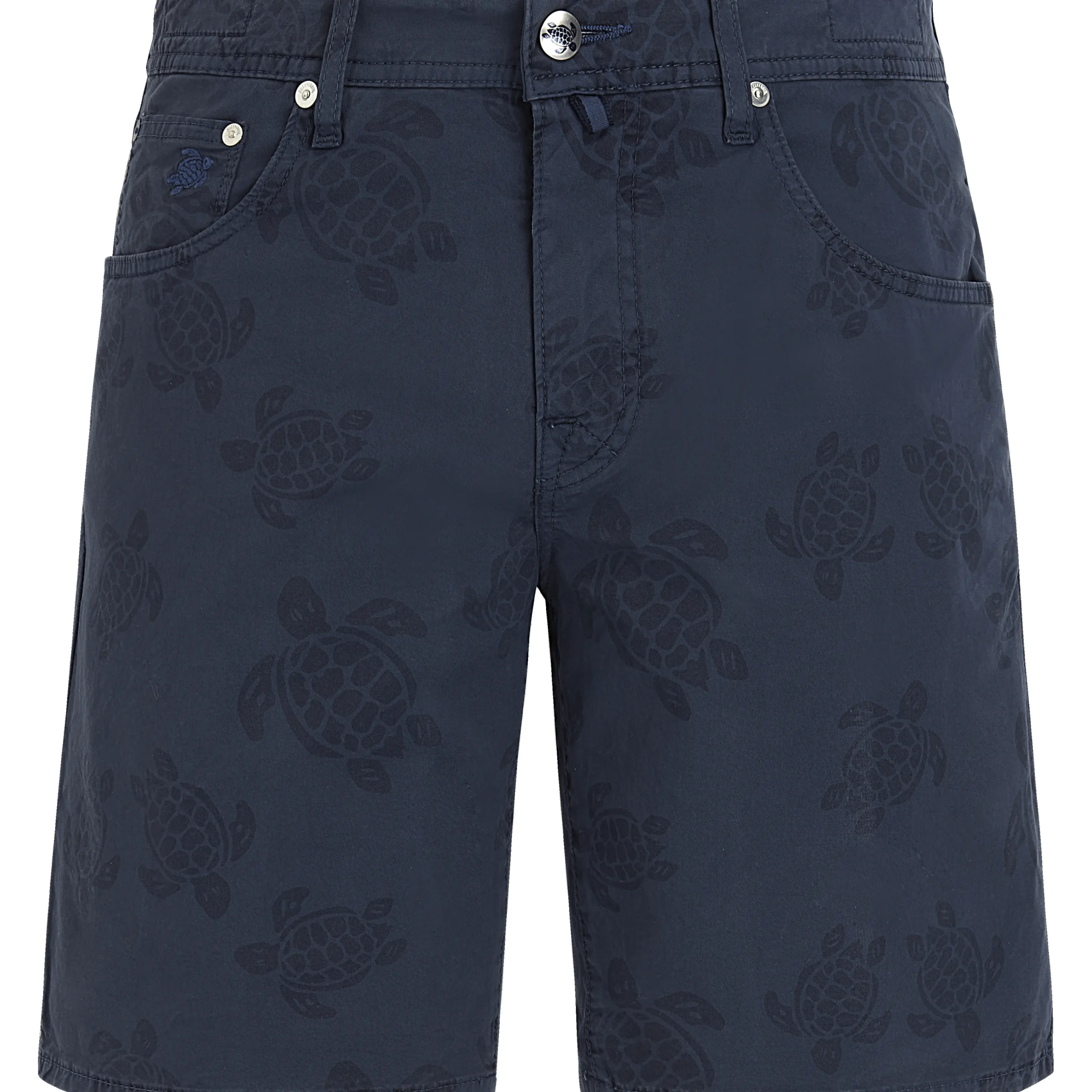 Outlet Vilebrequin Men Bermuda Trunks Ronde Des Tortues Navy/Blue