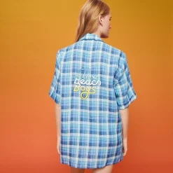Online Vilebrequin Men Bowling Shirt Checks - X The Beach Boys Navy/Blue