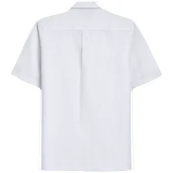 Hot Vilebrequin Men Bowling Shirt Linen Solid White/White