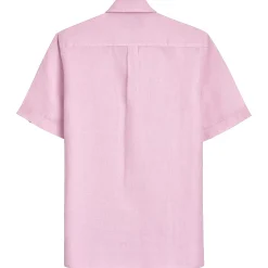 Hot Vilebrequin Men Bowling Shirt Linen Solid Ballet Shoe/Pink