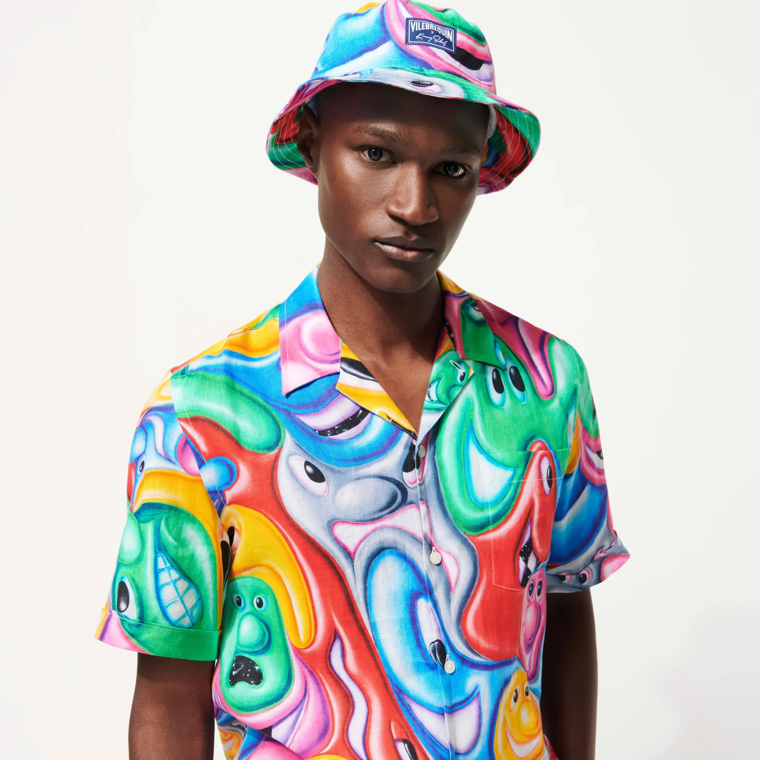 Discount Vilebrequin Men Bucket Hat Faces In Places - X Kenny Scharf Multicolor/Multi