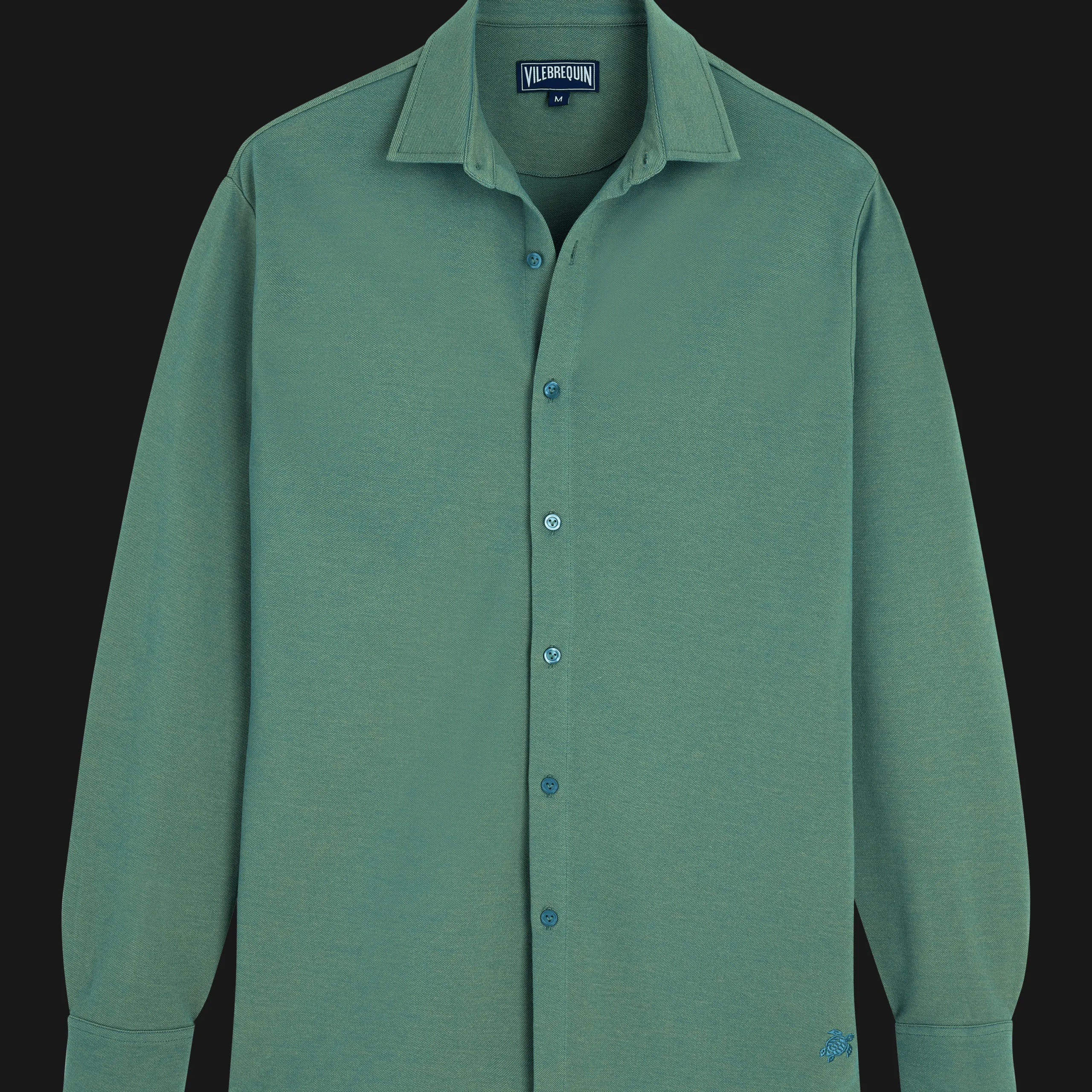 Cheap Vilebrequin Men Changing Cotton Pique Shirt Linden/Green