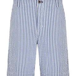 Store Vilebrequin Men Chino Bermuda Ultra-Light Seersucker Jeans Blue/Blue