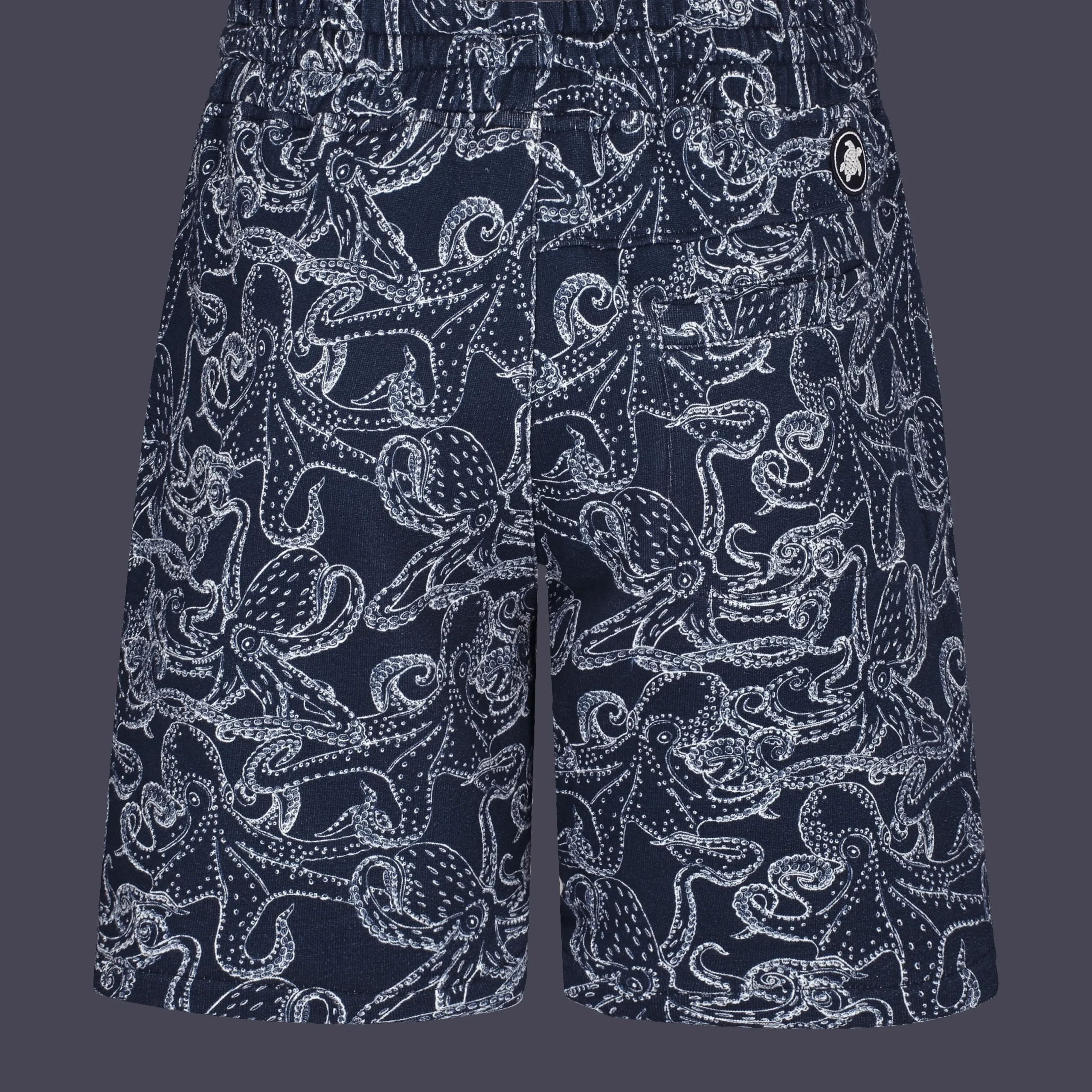 New Vilebrequin Men Cotton Bermuda Trunks Poulpes Bicolores Navy/Blue