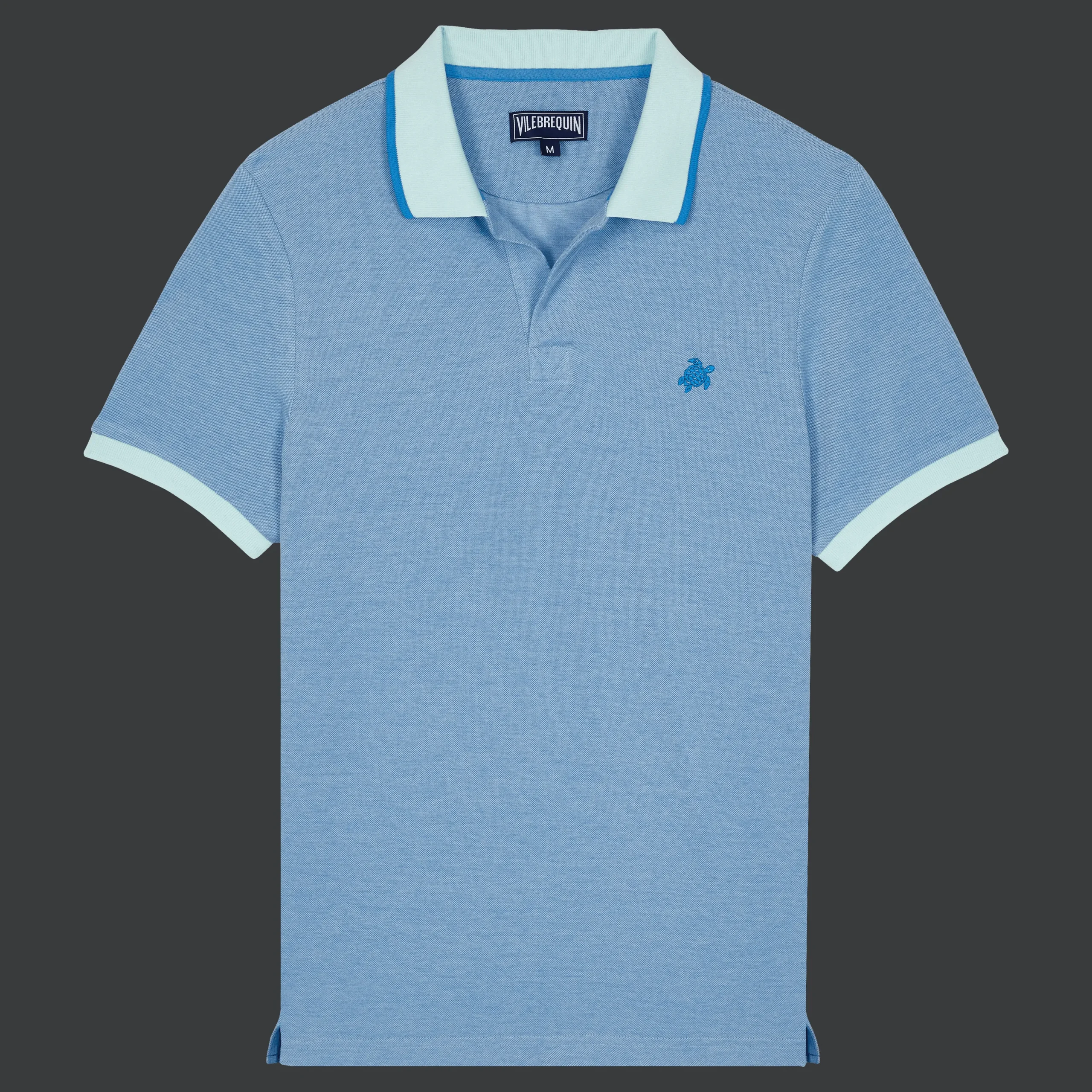 Flash Sale Vilebrequin Men Cotton Changing Color Pique Polo Shirt Thalassa/Blue
