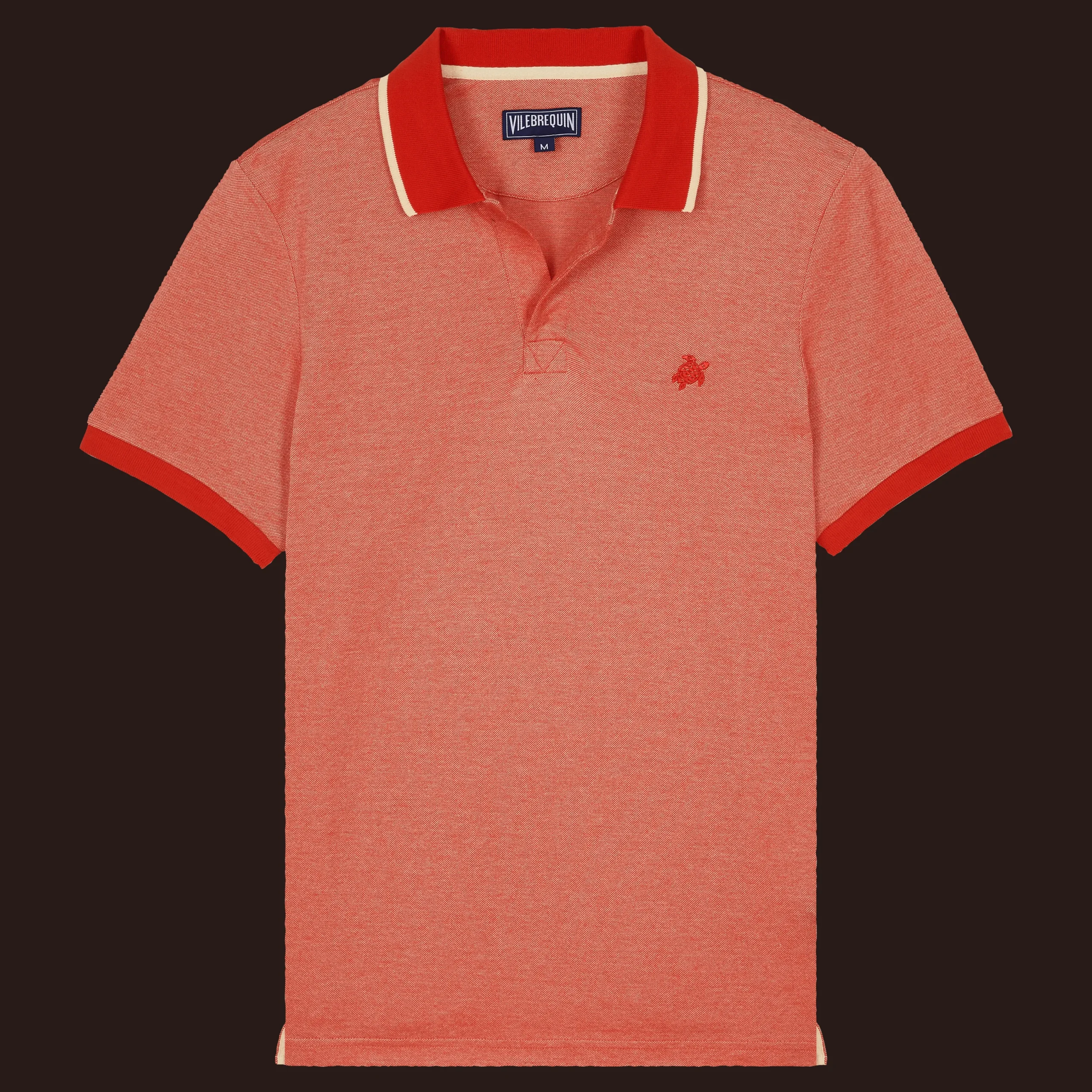 Store Vilebrequin Men Cotton Changing Color Pique Polo Shirt Poppy Red/Red