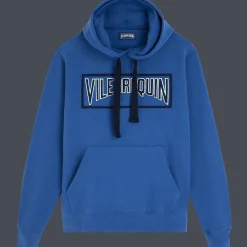 Clearance Vilebrequin Men Cotton Hoodie Sweatshirt Solid Sea Blue/Blue