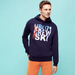 Cheap Vilebrequin Men Cotton Hoodie Sweatshirt Ski Navy/Blue