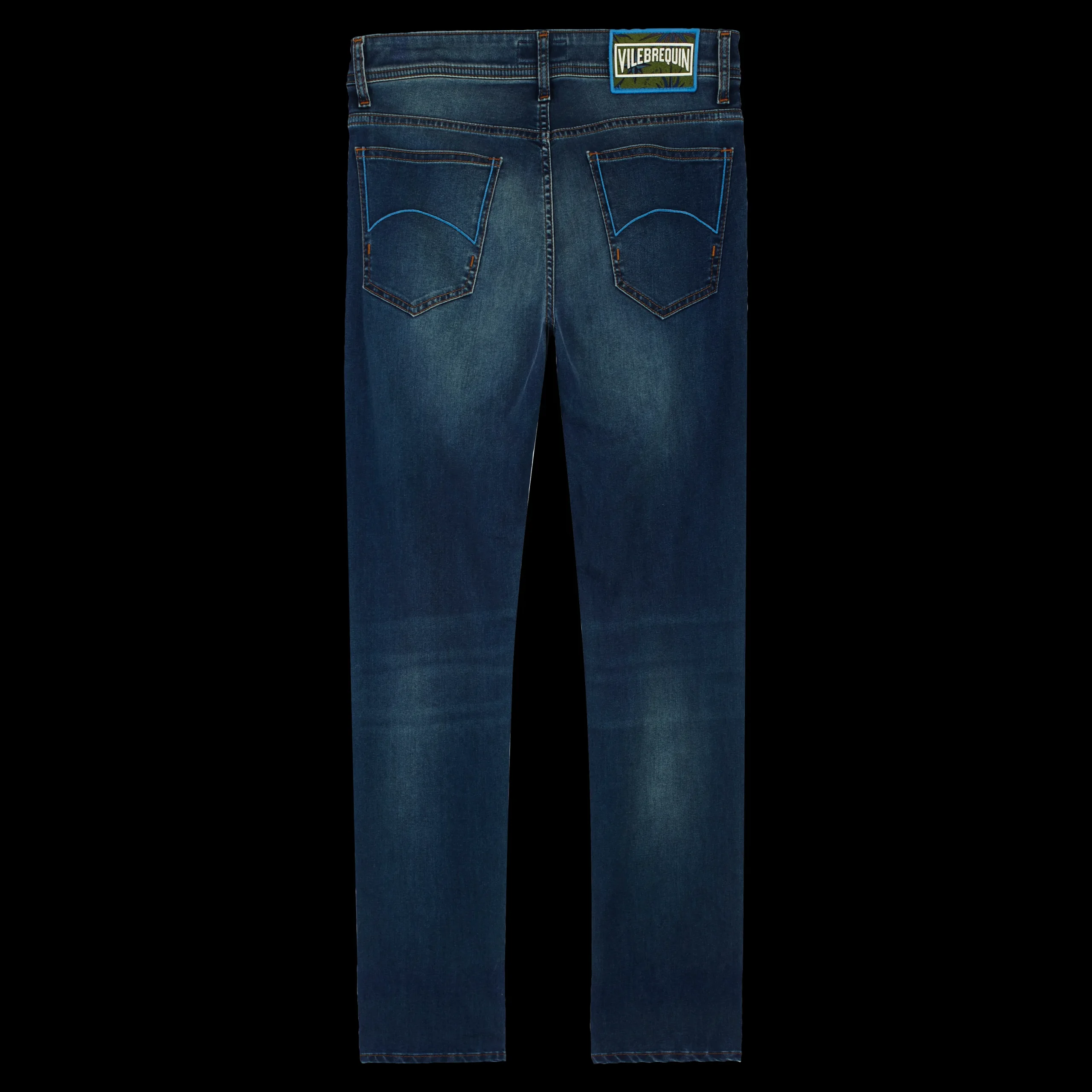 Shop Vilebrequin Men Cotton Jeans 5-Pockets Sud Med Denim W2/Blue