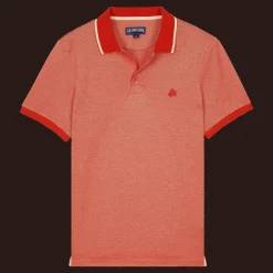 Cheap Vilebrequin Men Cotton Pique Polo Shirt Solid Poppy Red/Red