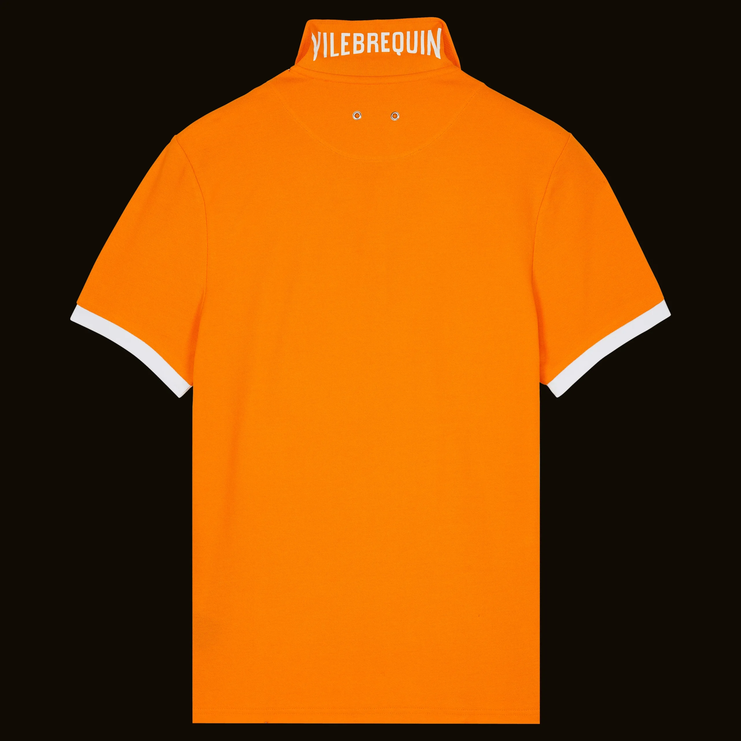 Discount Vilebrequin Men Cotton Pique Polo Shirt Solid Carrot/Orange