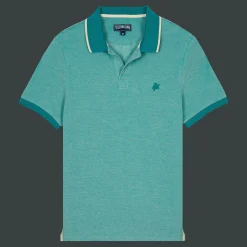 Sale Vilebrequin Men Cotton Pique Polo Shirt Solid Emerald/Green