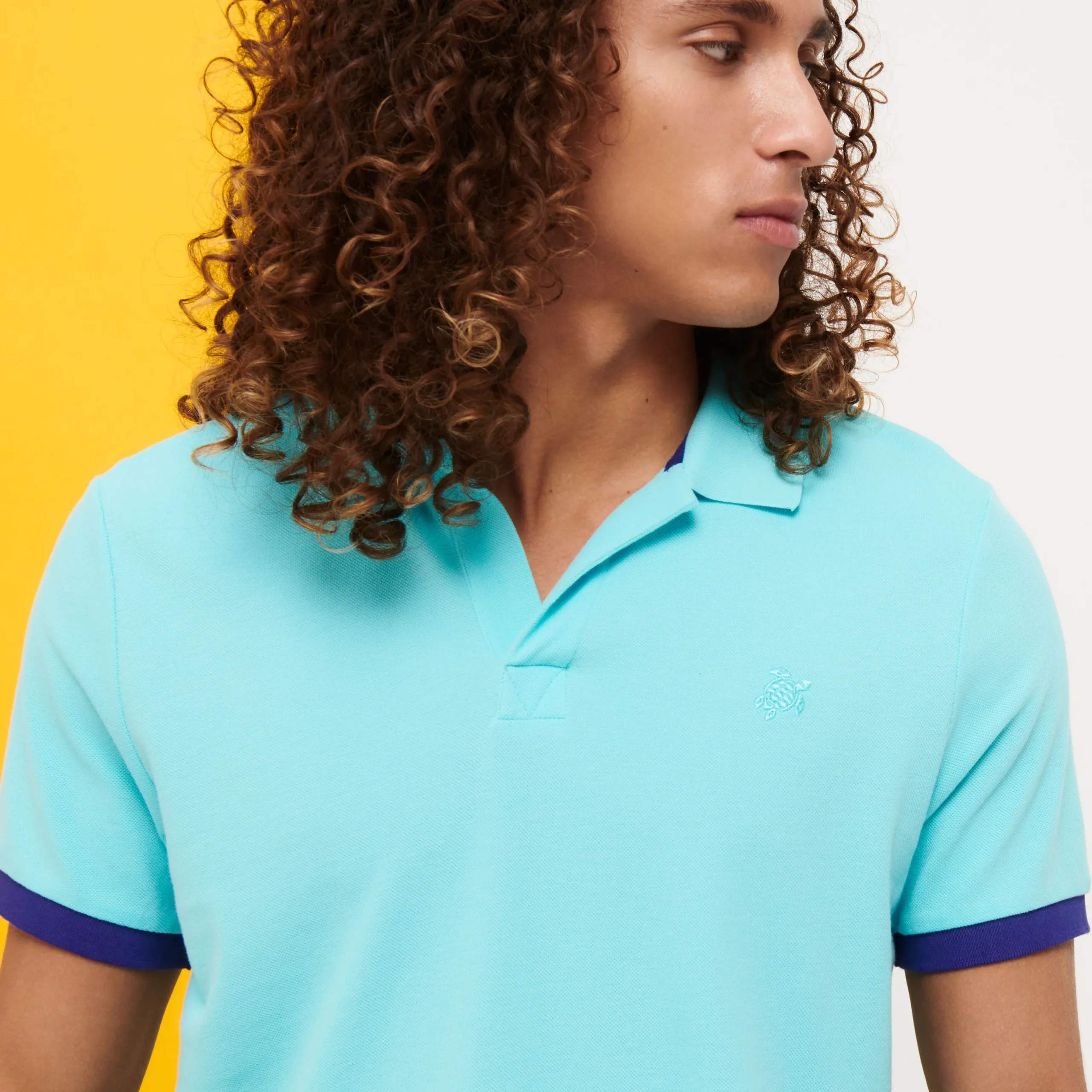 Flash Sale Vilebrequin Men Cotton Pique Polo Shirt Solid Lazulii Blue/Blue
