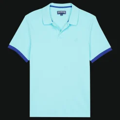 Flash Sale Vilebrequin Men Cotton Pique Polo Shirt Solid Lazulii Blue/Blue