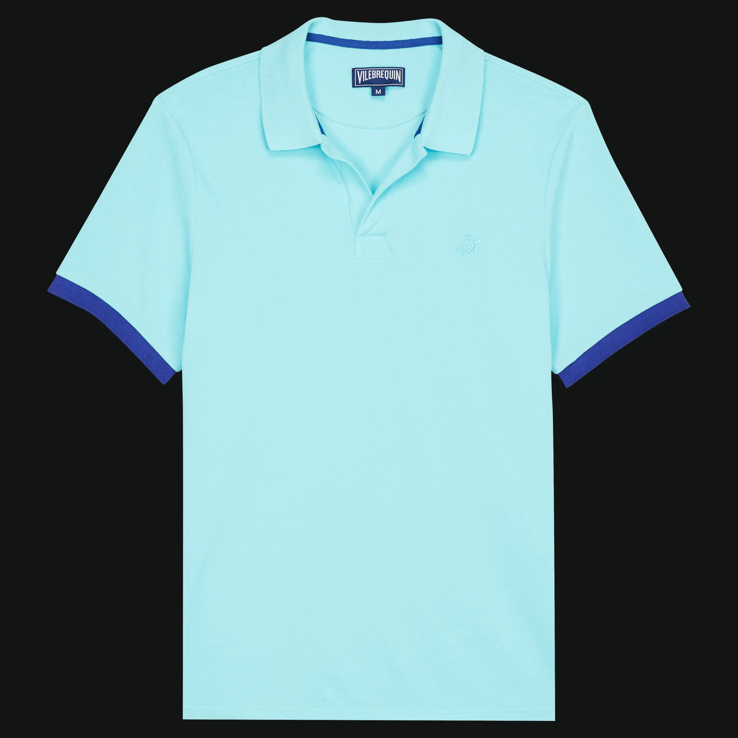 Flash Sale Vilebrequin Men Cotton Pique Polo Shirt Solid Lazulii Blue/Blue