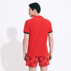 Flash Sale Vilebrequin Men Cotton Pique Polo Shirt Solid Poppy Red/Red