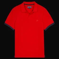 Flash Sale Vilebrequin Men Cotton Pique Polo Shirt Solid Poppy Red/Red