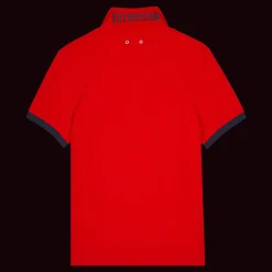 Flash Sale Vilebrequin Men Cotton Pique Polo Shirt Solid Poppy Red/Red