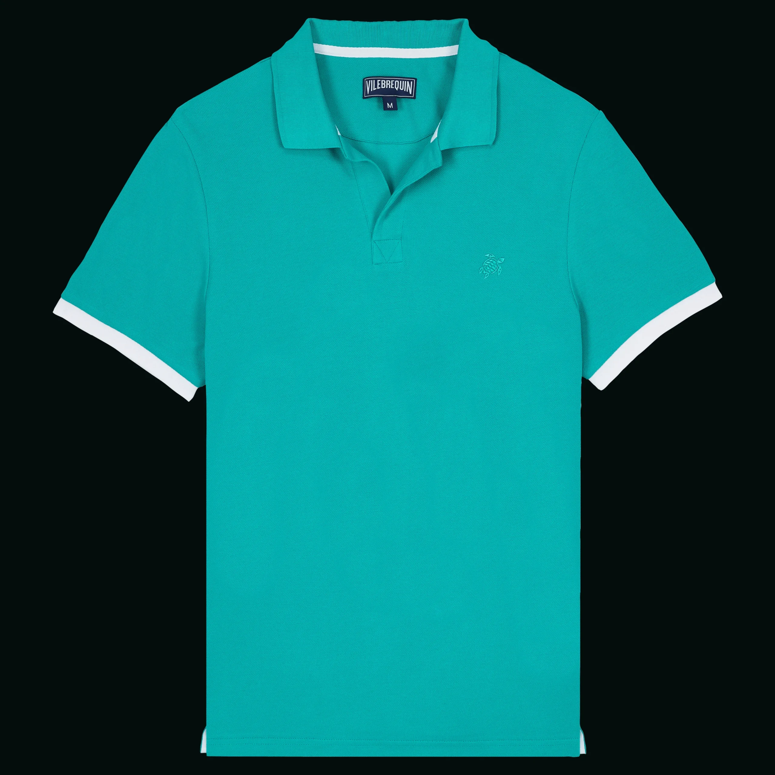 Sale Vilebrequin Men Cotton Pique Polo Shirt Solid Tropezian Green/Green
