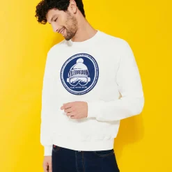 Cheap Vilebrequin Men Cotton Pullover Solid Off White/White