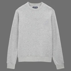 Cheap Vilebrequin Men Cotton Sweatshirt Solid Lihght Gray Heather/Grey
