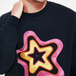 Online Vilebrequin Men Cotton Sweatshirt Stars Gift Navy/Blue