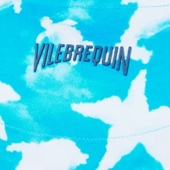 Store Vilebrequin Men Cotton T-Shirt Clouds Hawaii Blue/Blue