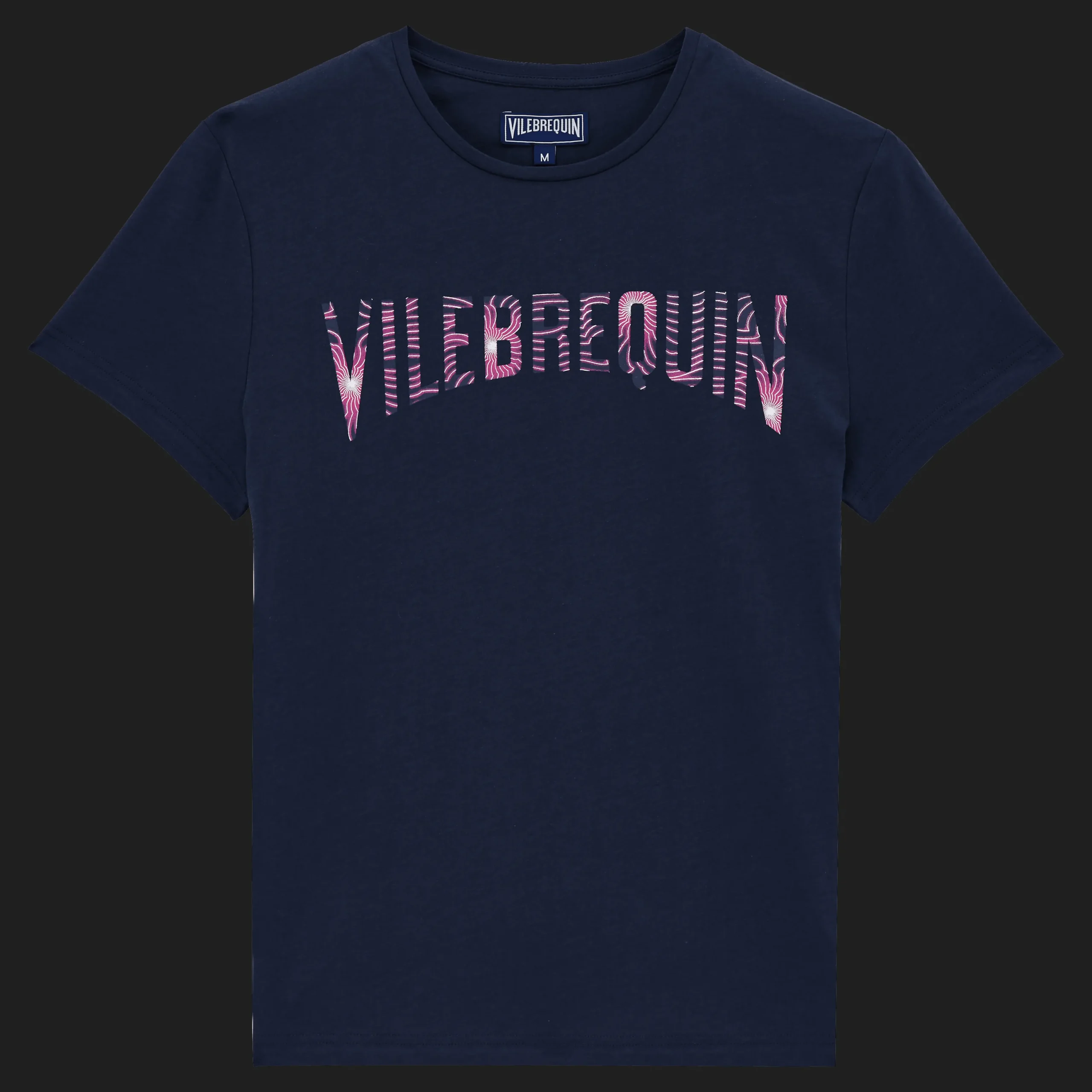 Flash Sale Vilebrequin Men Cotton T-Shirt Hypno Shell Navy/Blue