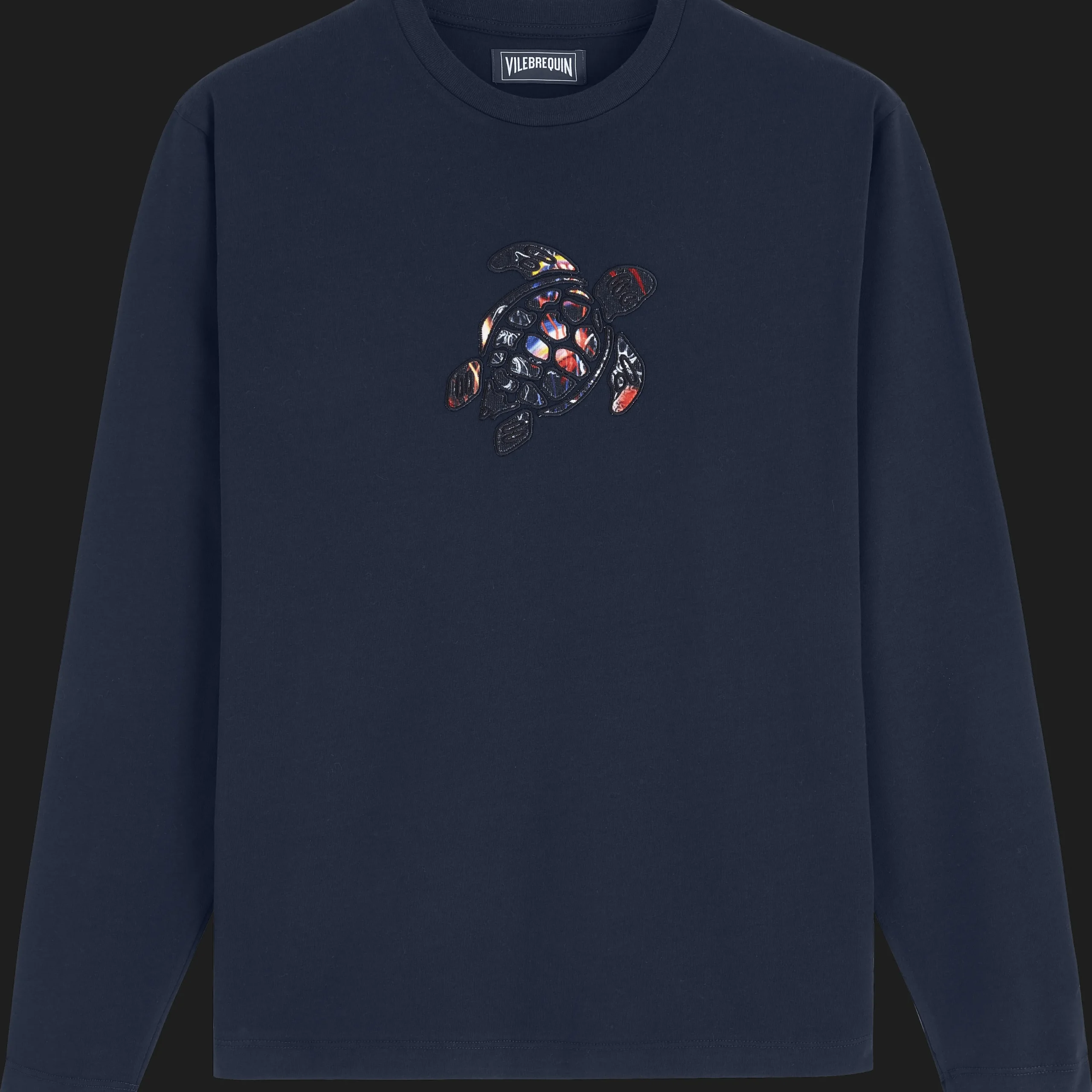 Hot Vilebrequin Men Cotton T-Shirt Solid Navy/Blue