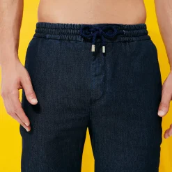 Sale Vilebrequin Men Denim Jogging Pants Dark Denim W1/Blue
