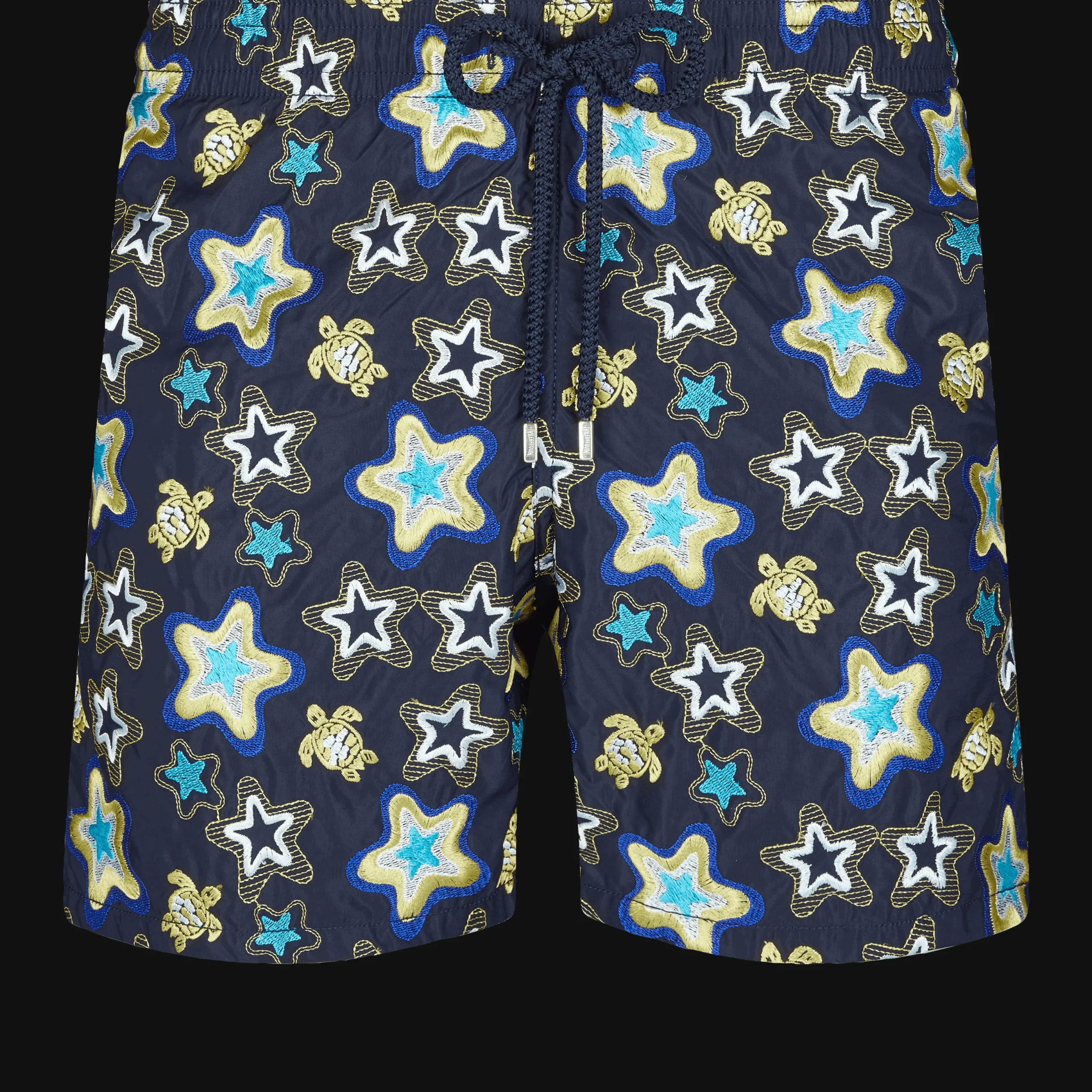 Shop Vilebrequin Men Embroidered Swim Trunks Stars Gift - Limited Edition Navy/Blue