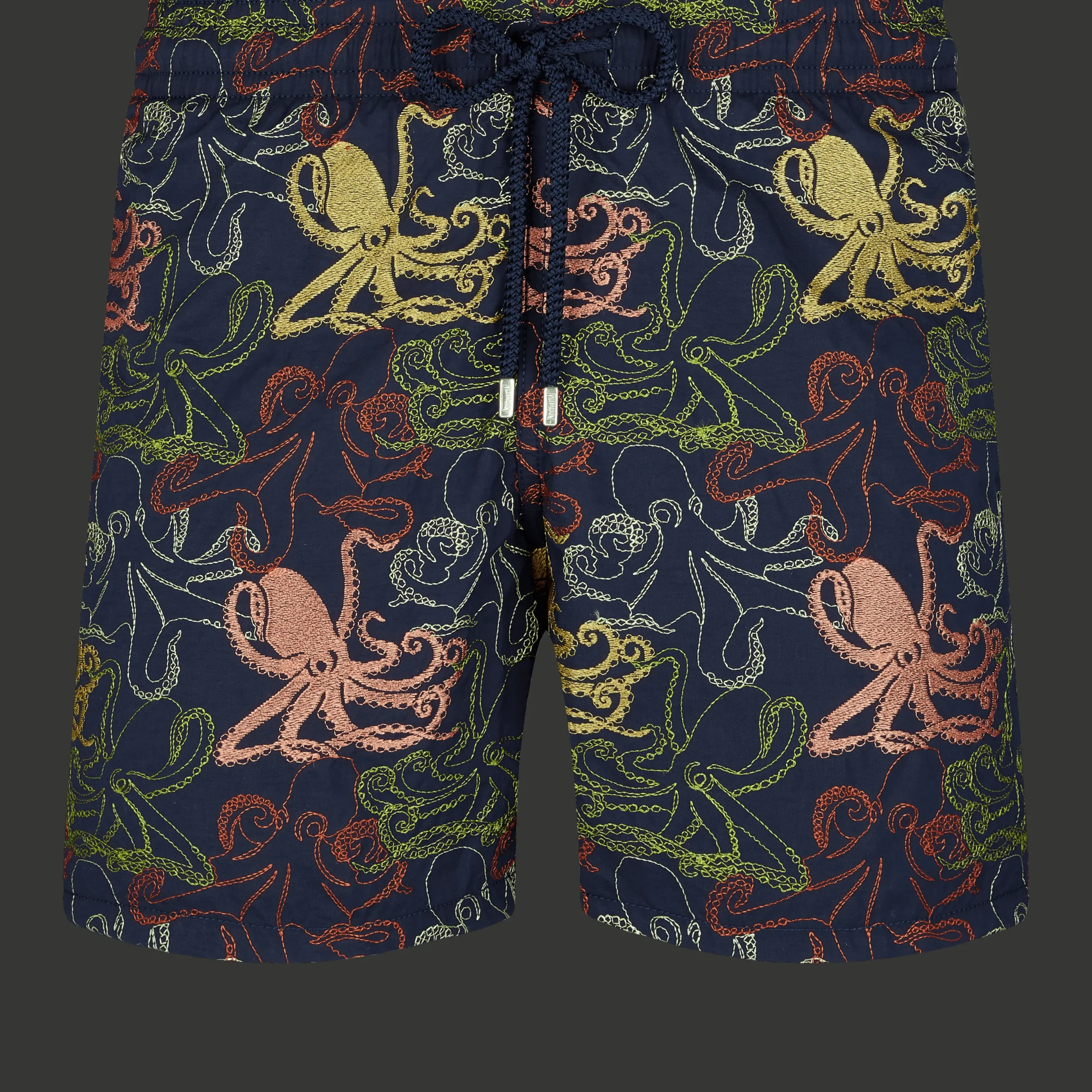 New Vilebrequin Men Embroidered Swim Trunks Octopussy - Limited Edition Navy/Blue