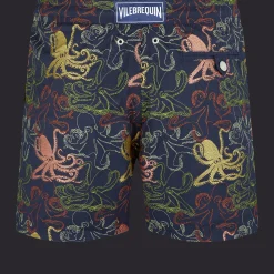 New Vilebrequin Men Embroidered Swim Trunks Octopussy - Limited Edition Navy/Blue