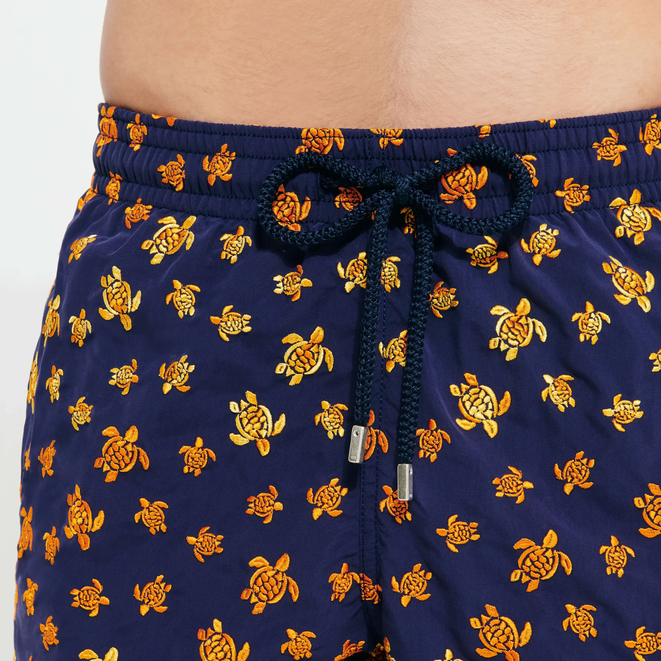 Hot Vilebrequin Men Embroidered Swim Trunks Micro Ronde Des Tortues - Limited Edition Navy/Blue