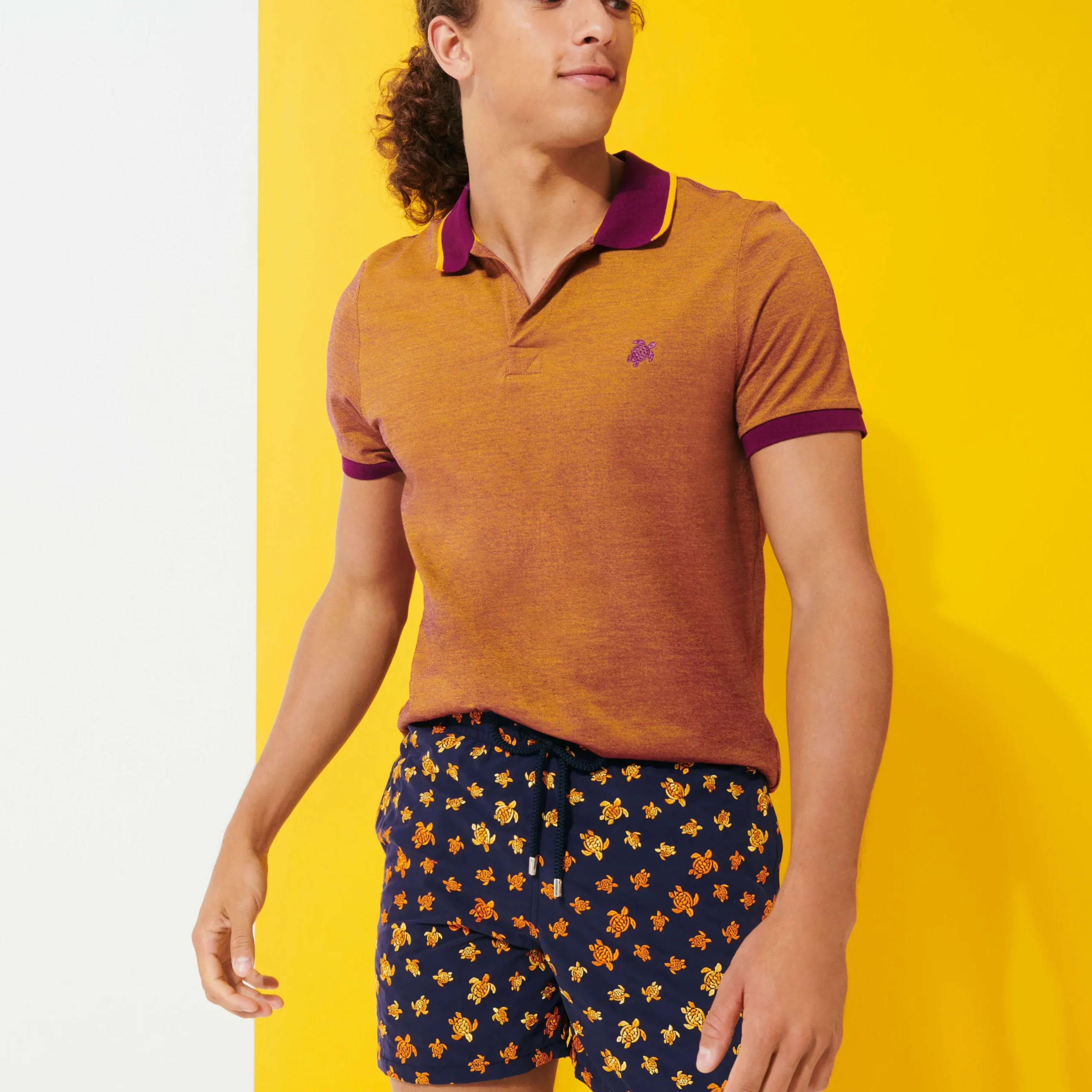 Hot Vilebrequin Men Embroidered Swim Trunks Micro Ronde Des Tortues - Limited Edition Navy/Blue
