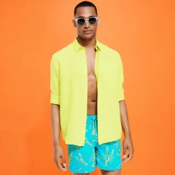 New Vilebrequin Men Embroidered Swimwear Lobsters - Limited Edition Curacao/Blue