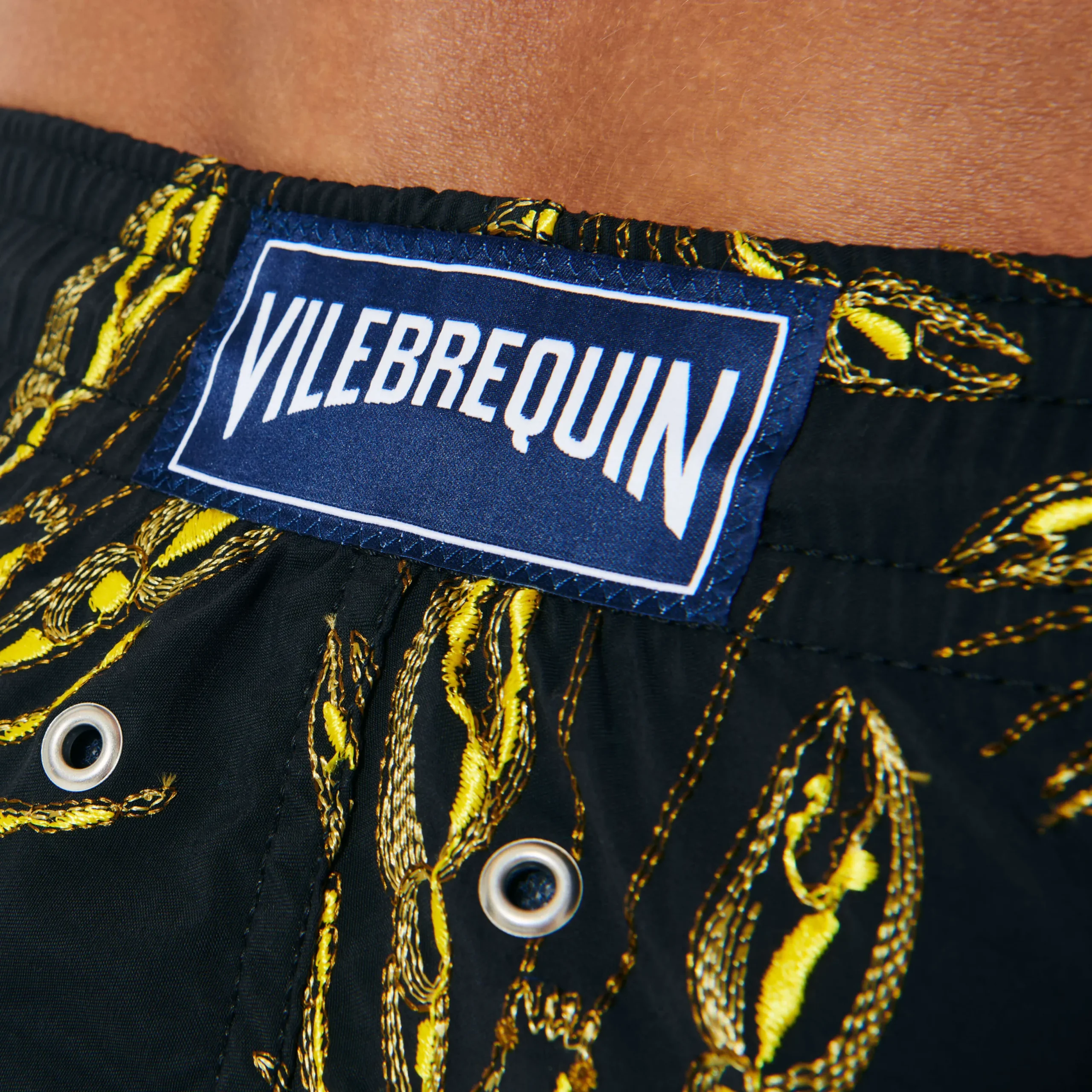 New Vilebrequin Men Embroidered Swimwear Lobsters - Limited Edition Black/Black