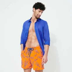 Online Vilebrequin Men Embroidered Swimwear Lobsters - Limited Edition Tango/Orange