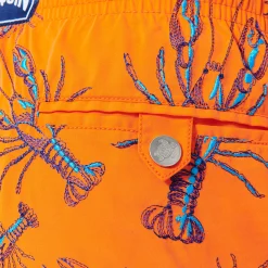 Online Vilebrequin Men Embroidered Swimwear Lobsters - Limited Edition Tango/Orange
