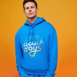 Outlet Vilebrequin Men Hoodie Gradient Embroidered Logo - X The Beach Boys Earthenware/Blue
