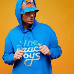 Outlet Vilebrequin Men Hoodie Gradient Embroidered Logo - X The Beach Boys Earthenware/Blue