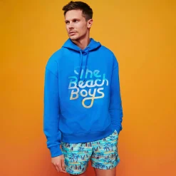 Outlet Vilebrequin Men Hoodie Gradient Embroidered Logo - X The Beach Boys Earthenware/Blue