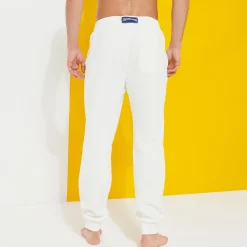 Online Vilebrequin Men Jogger Cotton Pants Solid Off White/White