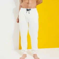 Online Vilebrequin Men Jogger Cotton Pants Solid Off White/White
