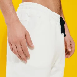 Online Vilebrequin Men Jogger Cotton Pants Solid Off White/White