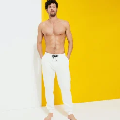 Online Vilebrequin Men Jogger Cotton Pants Solid Off White/White