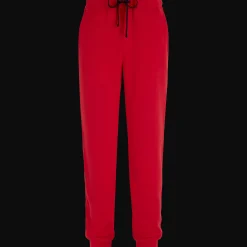 Best Vilebrequin Men Jogger Cotton Pants Solid Burgundy/Red
