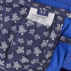 Shop Vilebrequin Men Jogging Gabardine Stretch Bermuda Shorts Purple Blue/Blue